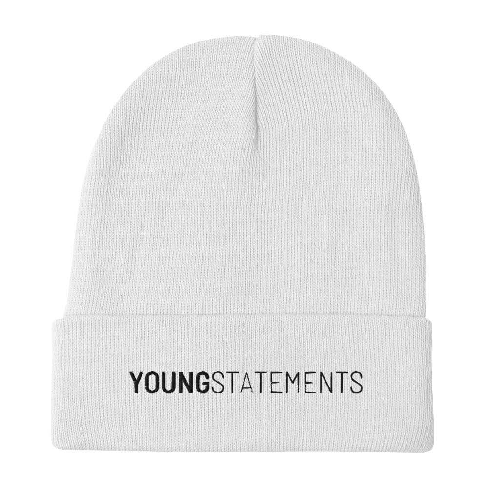 Young Statements Embroidered Beanie - Young Statements