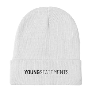 Young Statements Embroidered Beanie - Young Statements