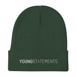 Young Statements Embroidered Beanie - Young Statements